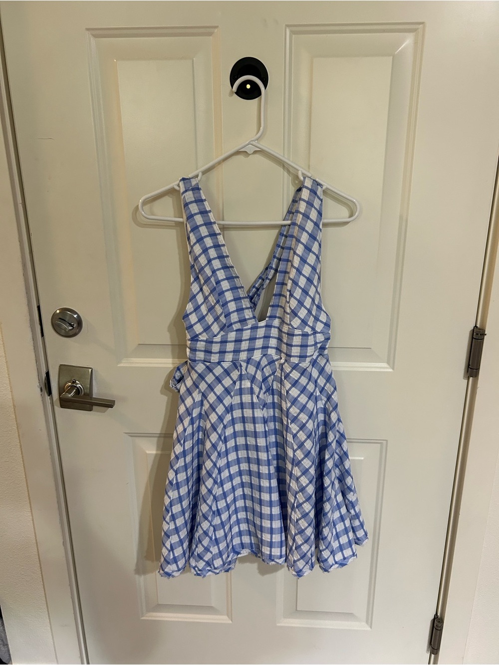 Free People Blue Gingham mini dress